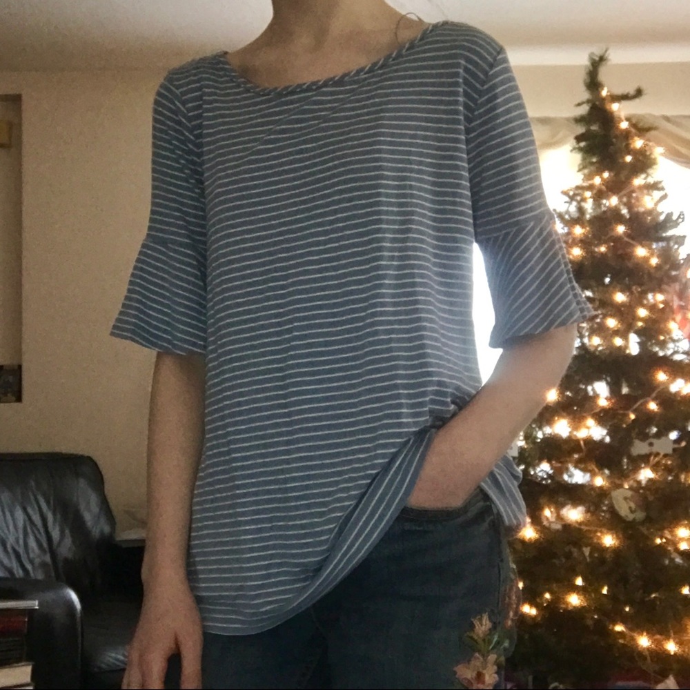 NWT Blue and white striped Lauren Conrad top